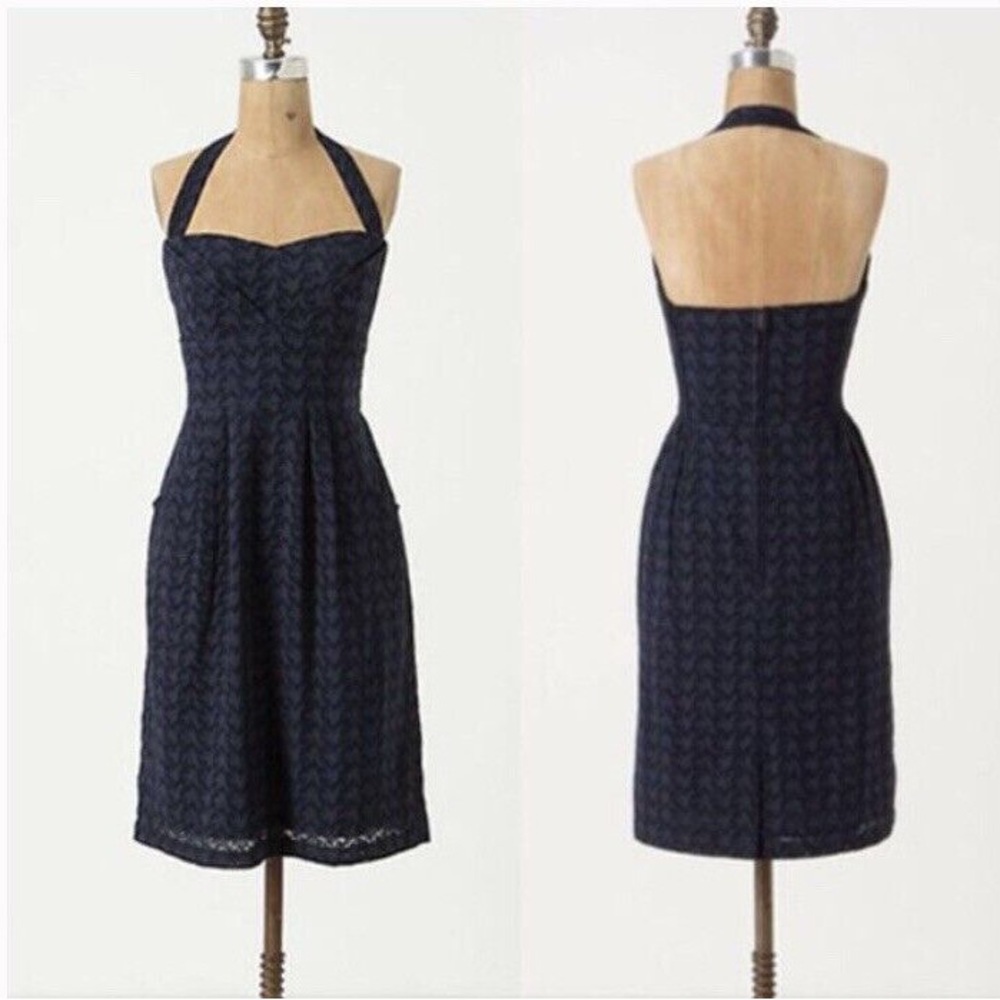 Anthropologie halter dress